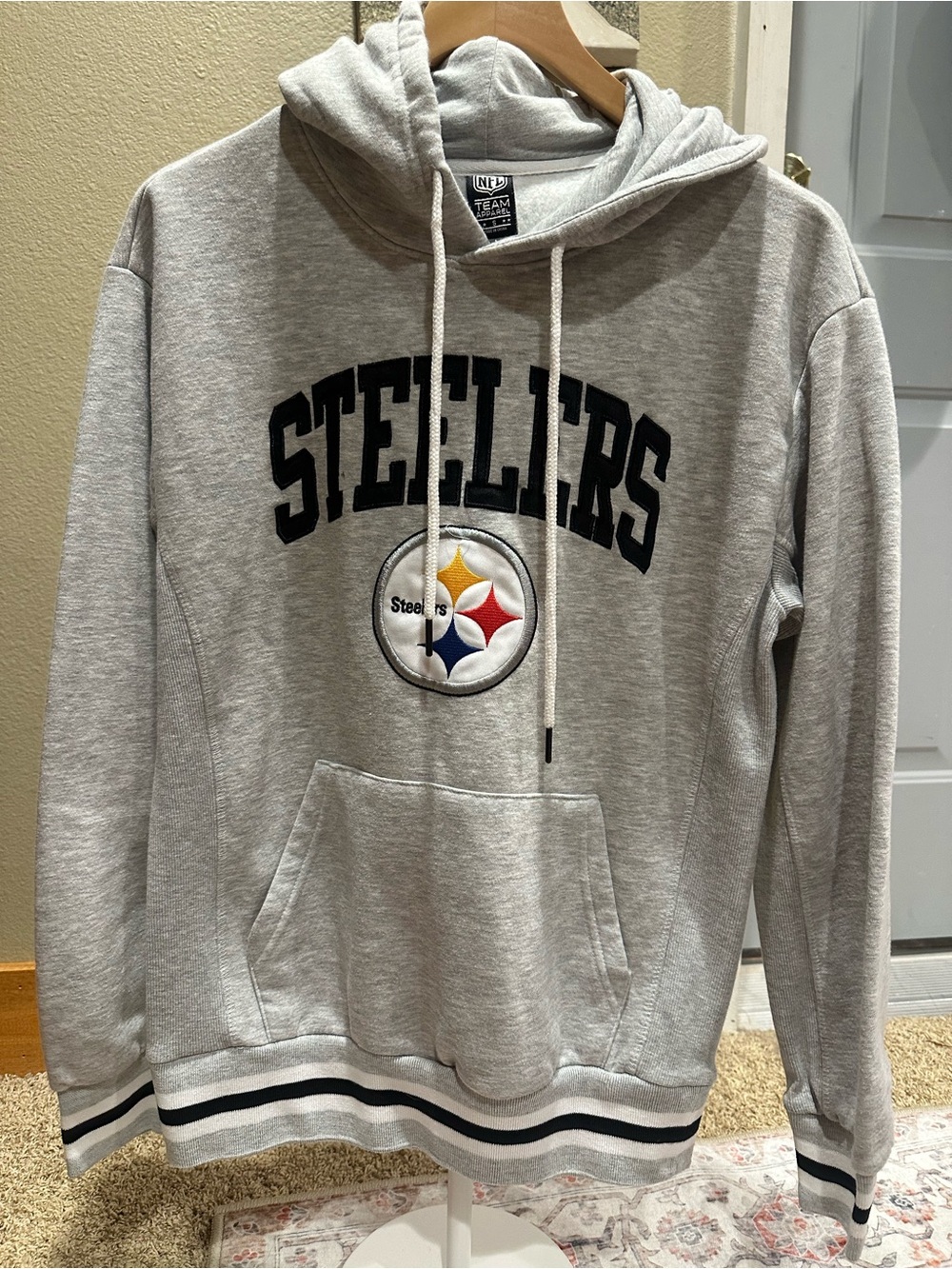 Men's Gray Steelers Pullover Hoodie